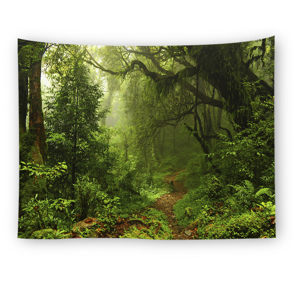 Forest Print Tapestry Beach Towel Blanket for Home and Outdoor
