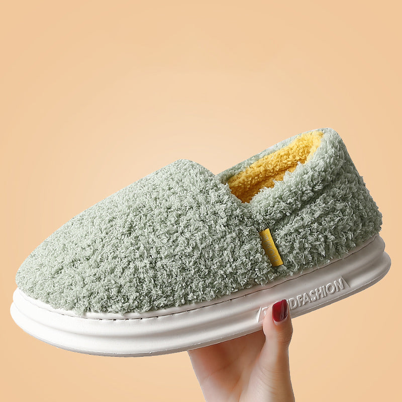 Winter Warm Household Thick-Soled Plush Slippers Women