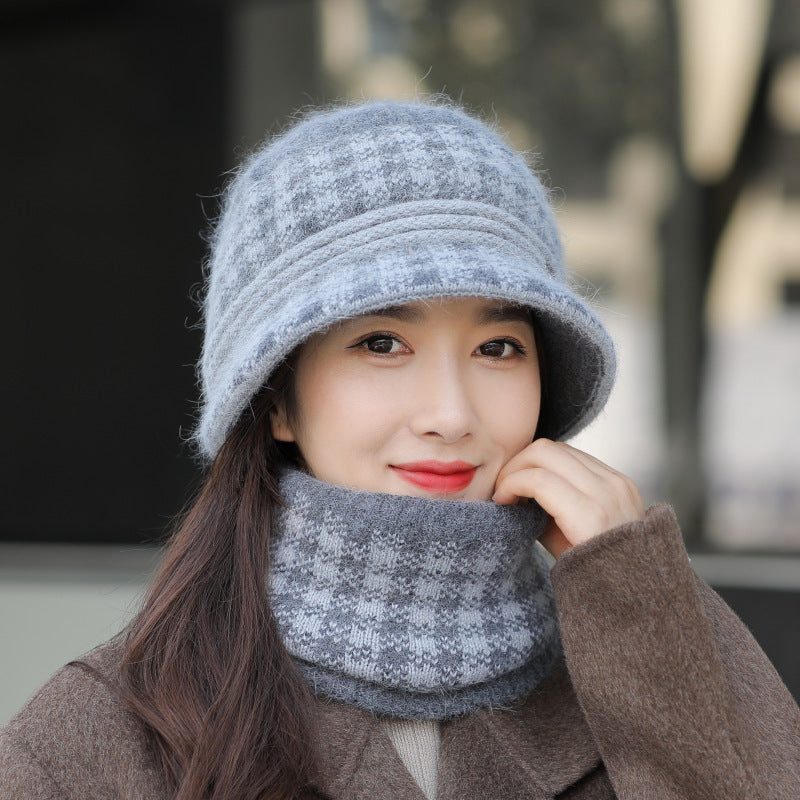 Breathable Jacquard Knitted Hat For Mommy