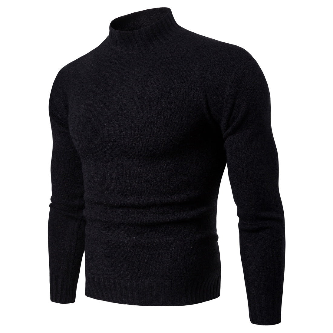 Pure Color Loose Men Pullover Sweater
