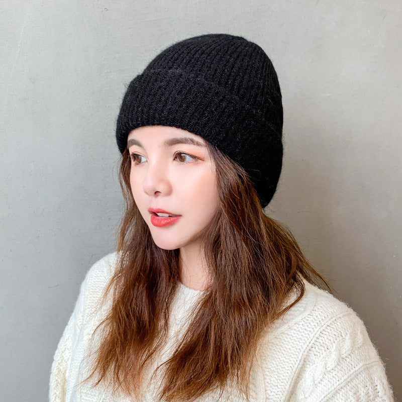 Faux Rabbit Fur Warm Ear Protection All-Match Knitted Hat