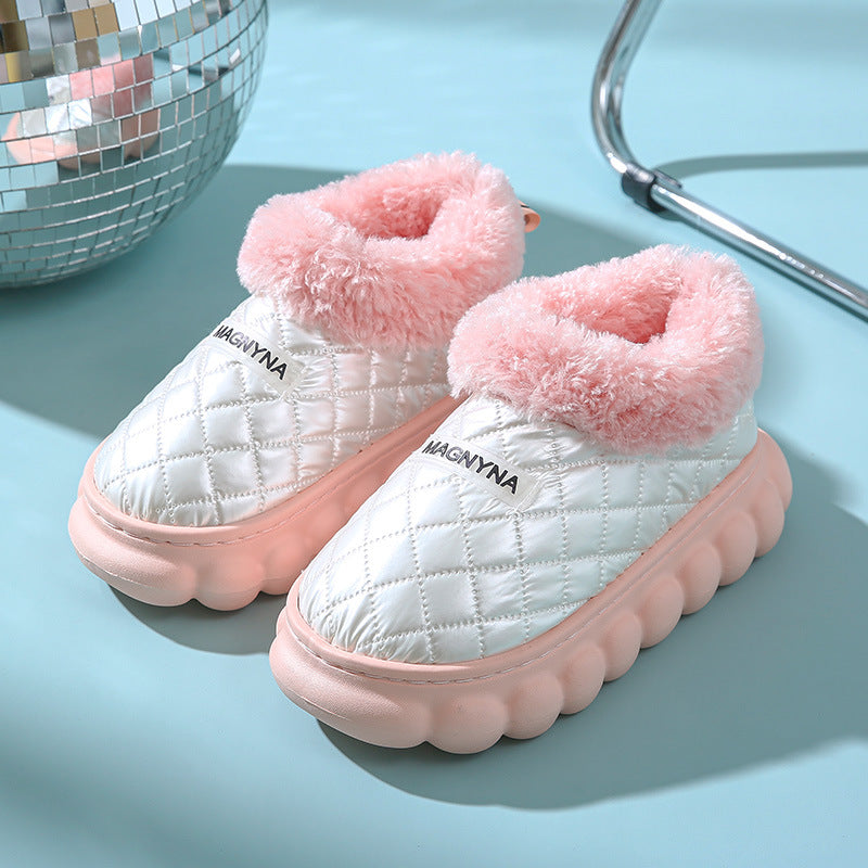 Trendy Street Warmth Thick-Soled Non-Slip Waterproof Plush Shoes
