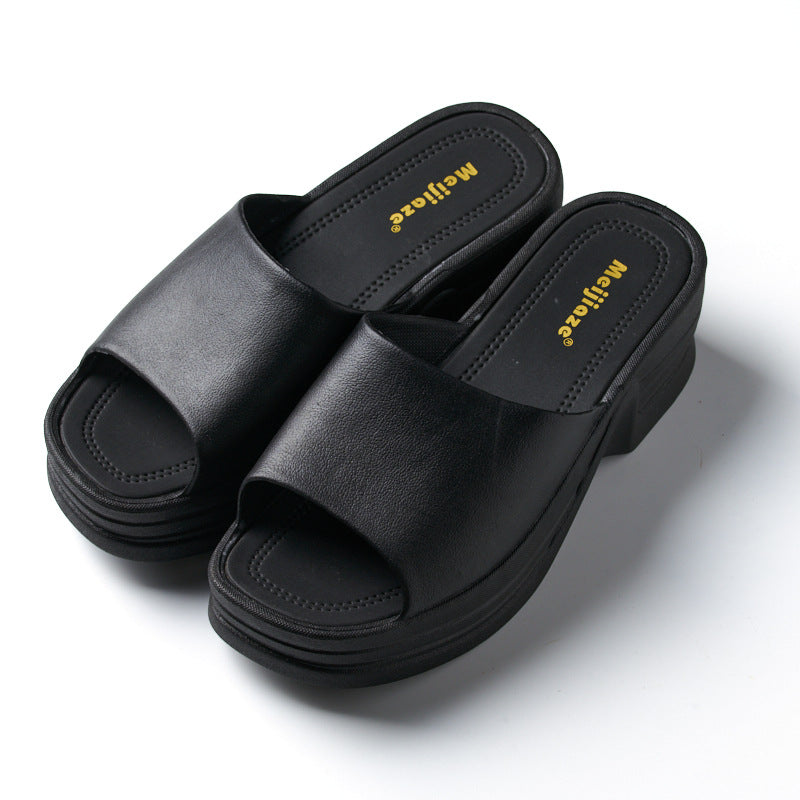 High Heel Slippers Platform Sandals For Street