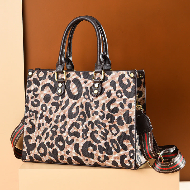 Large Capacity Printed Tote Handbag Shoulder Bag For Dating and Work