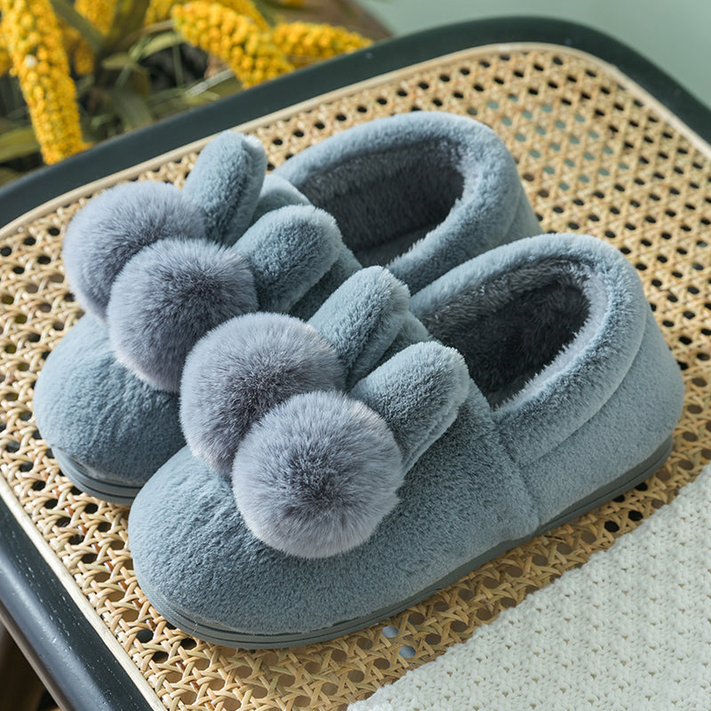 Winter Home Warm Cute Rabbit Plush Shoes