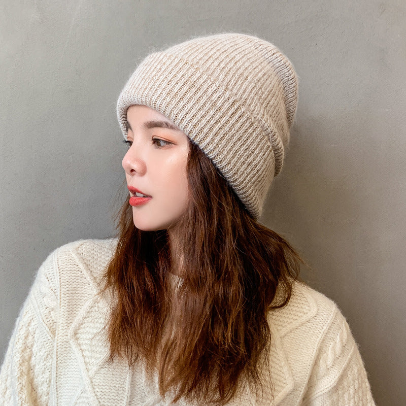 Faux Rabbit Fur Warm Ear Protection All-Match Knitted Hat