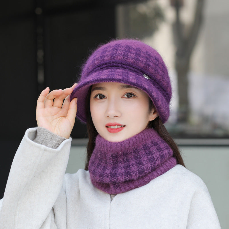 Breathable Jacquard Knitted Hat For Mommy