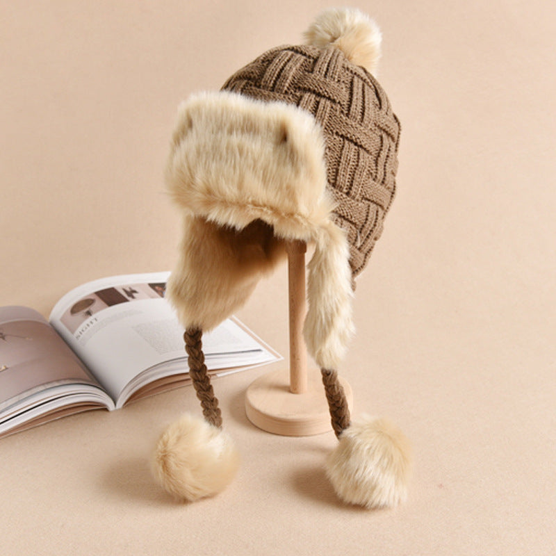 Winter Warmth Thickened Windproof Ear Protection Knitted Hat