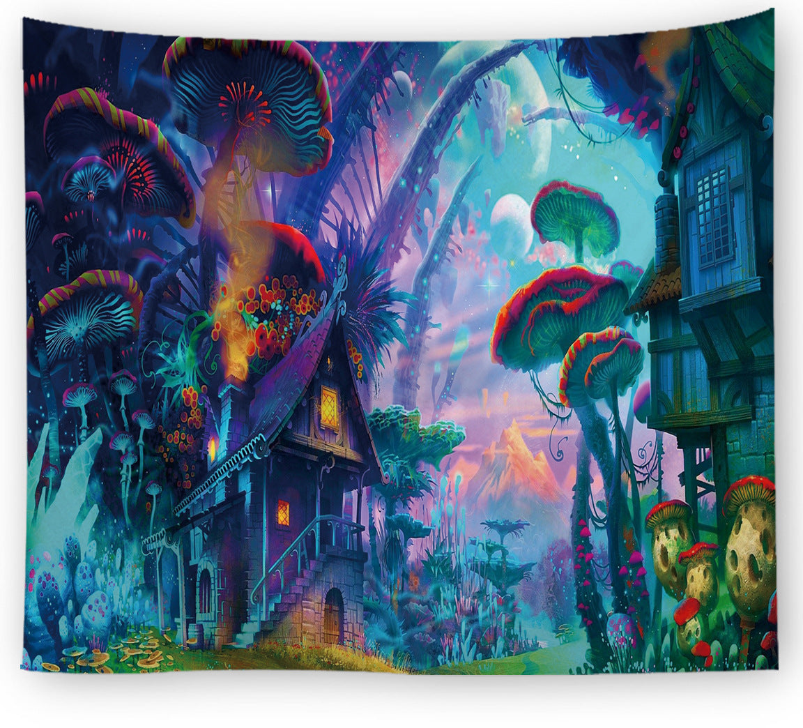 Forest Print Tapestry Beach Towel Blanket for Home and Outdoor