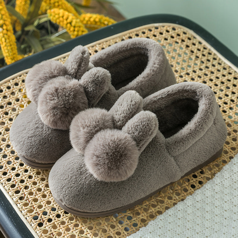 Winter Home Warm Cute Rabbit Plush Shoes