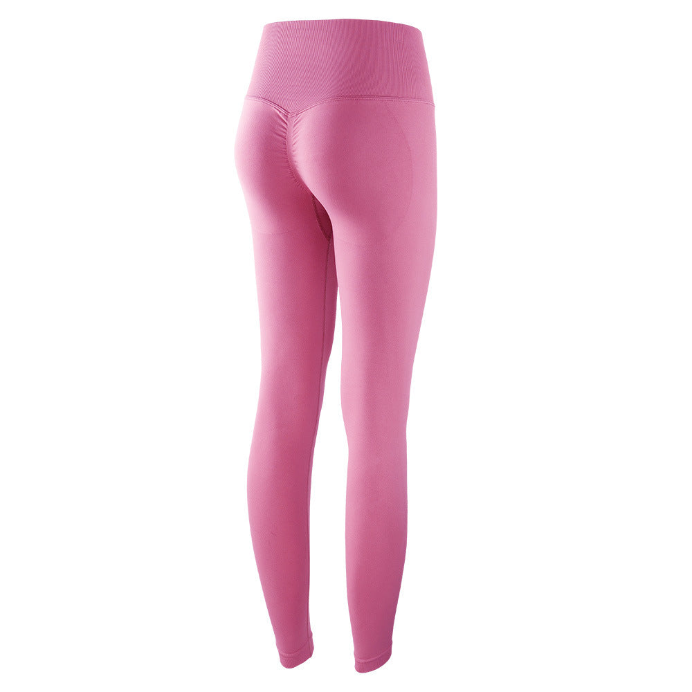 Stretch High Rise Yoga Pants Peach Hips For Low Impact Sports