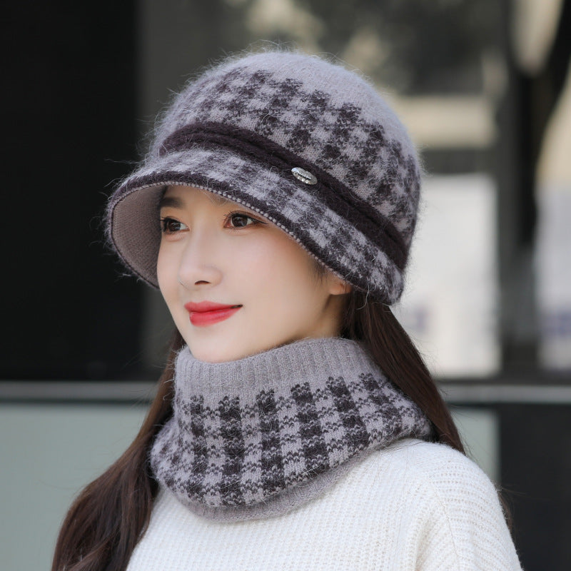 Breathable Jacquard Knitted Hat For Mommy