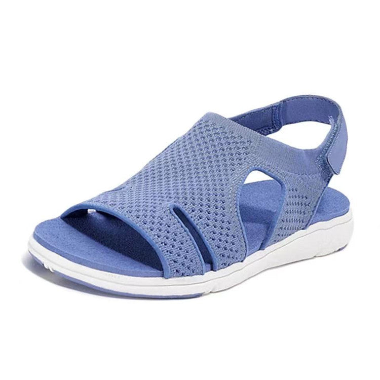Casual Velcro Fly Woven Sandals Breathable Shoes