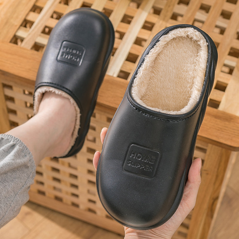 Winter Indoor And Outdoor Warm Waterproof Thick-Soled Anti-Skid Plush Shoes