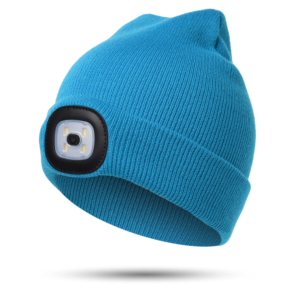 Children LED Warm Knitted Hat For Age of 4-8 Years Old
