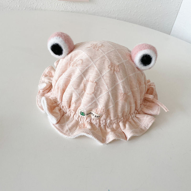 Cute Cartoon Animal Warm Plush Adjustable Basin Hat For Baby