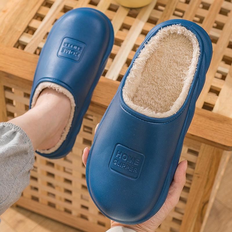 Winter Indoor And Outdoor Warm Waterproof Thick-Soled Anti-Skid Plush Shoes