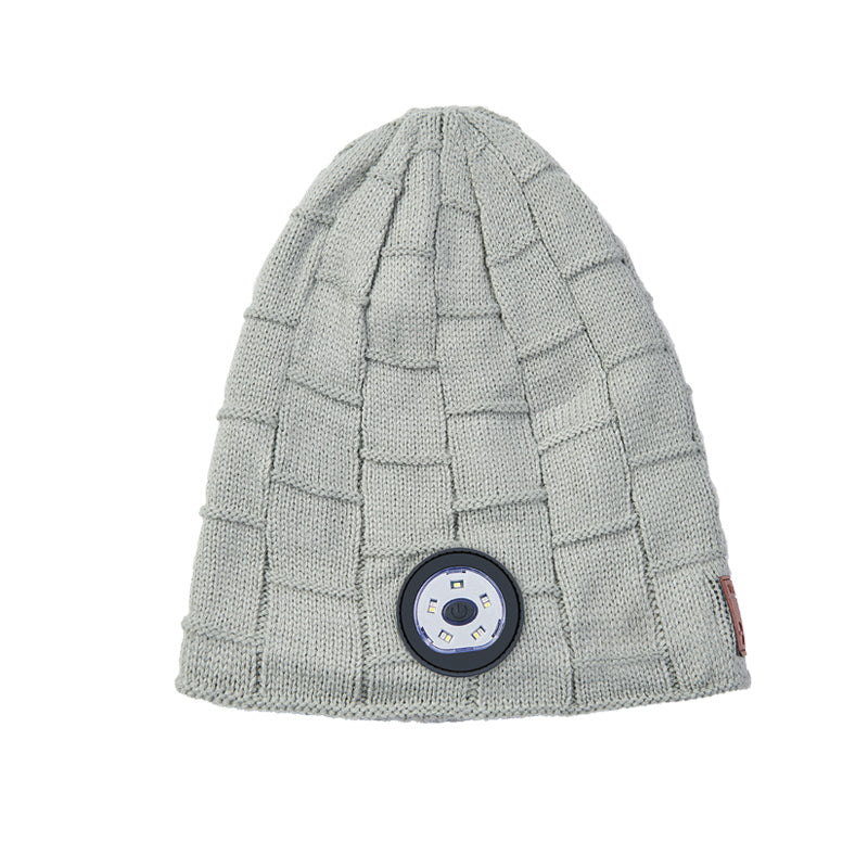 LED Lamp Knitted Hat Bluetooth 5.0 Wireless Headset Hat