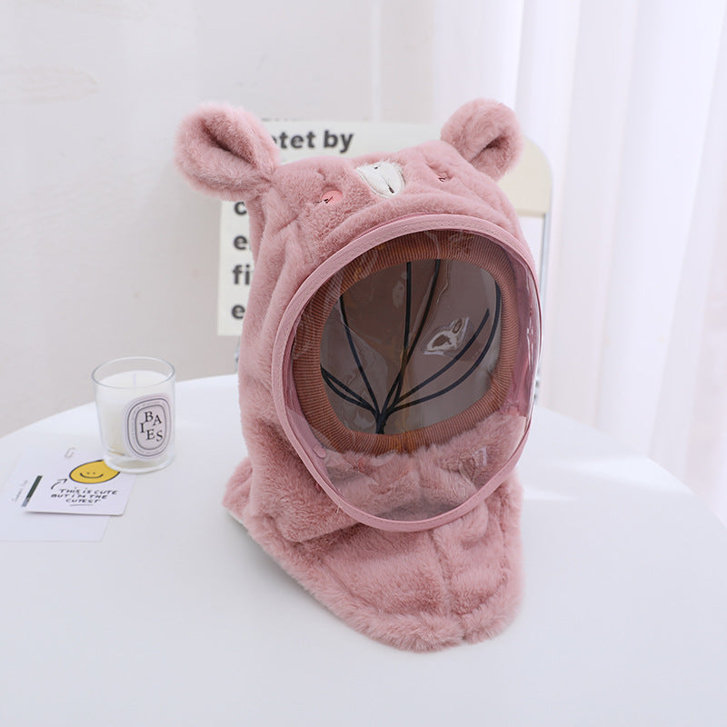 Children's Windproof Warm Hat And Face Mask One-Piece