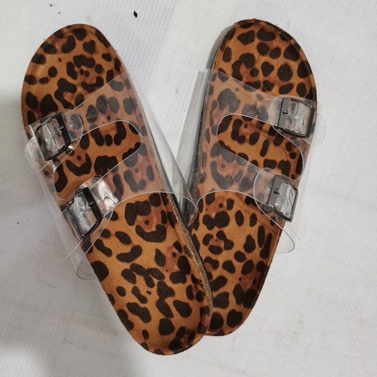 Snake Print Buckle Strap Slide Sandals For Beach