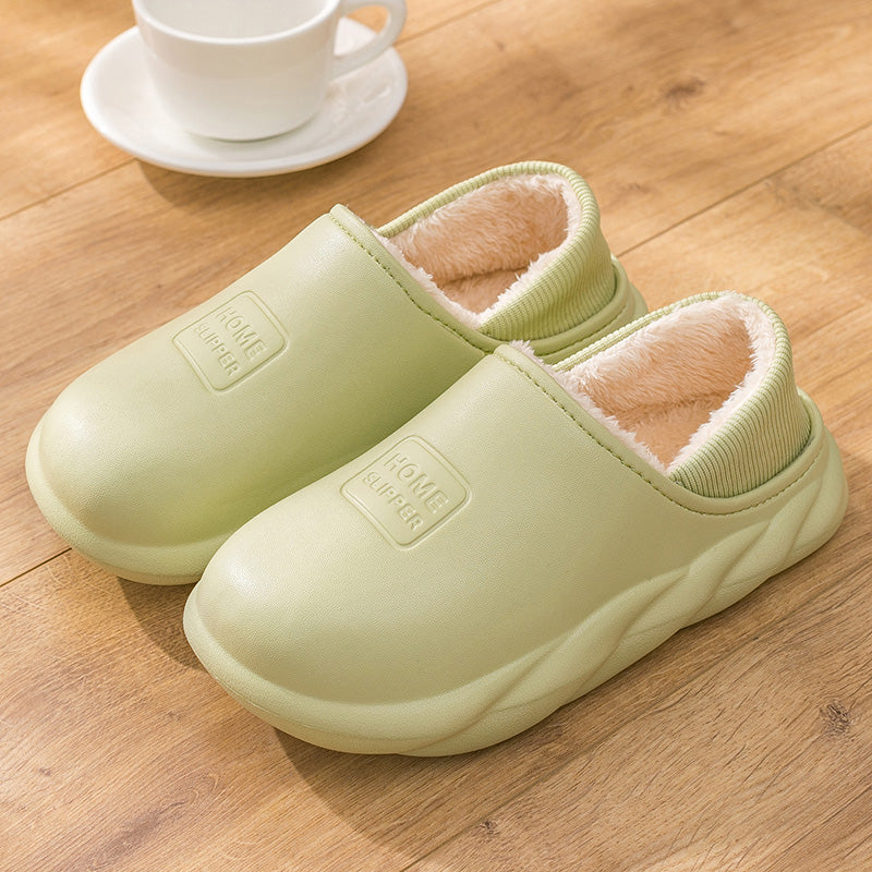 Winter Indoor And Outdoor Warm Waterproof Thick-Soled Anti-Skid Plush Shoes