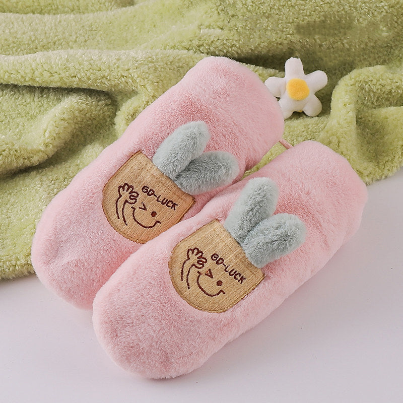 Faux Rabbit Fur Cute Cartoon Shark Warm Mittens