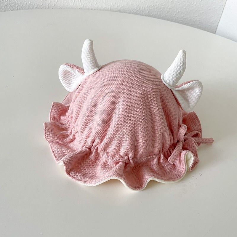 Cute Cartoon Animal Warm Plush Adjustable Basin Hat For Baby