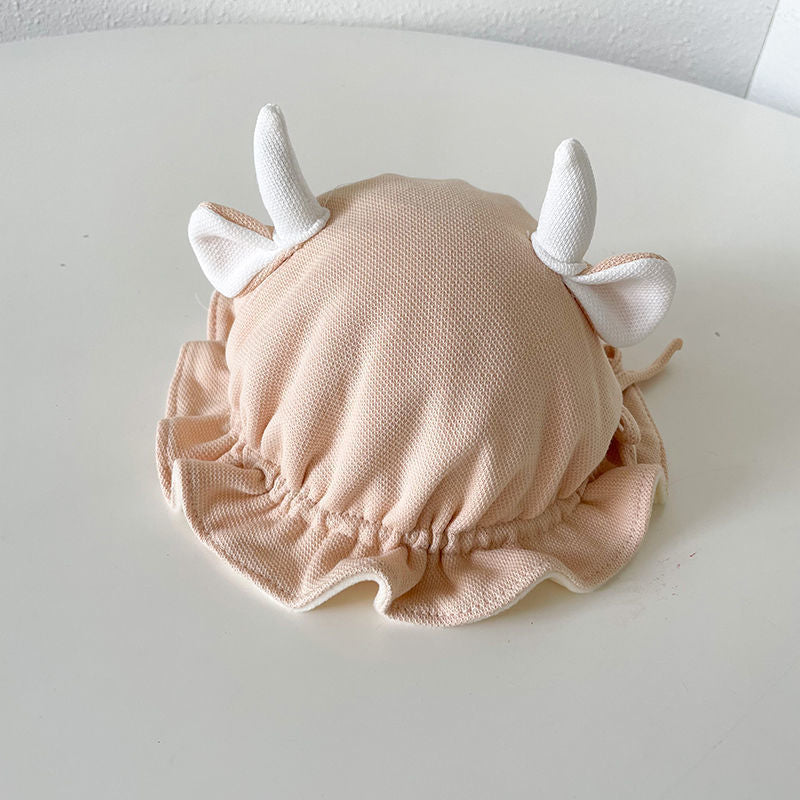 Cute Cartoon Animal Warm Plush Adjustable Basin Hat For Baby