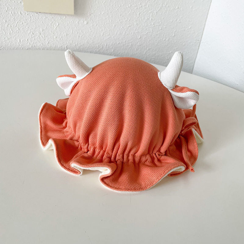 Cute Cartoon Animal Warm Plush Adjustable Basin Hat For Baby