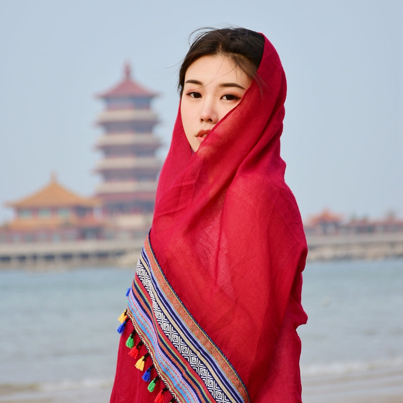 Desert Vacation Sunscreen Shawl Ethnic Style