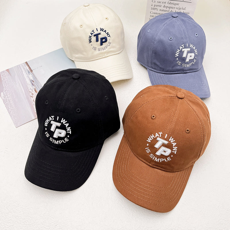 Baseball Cap With Versatile Alphabet Embroidery