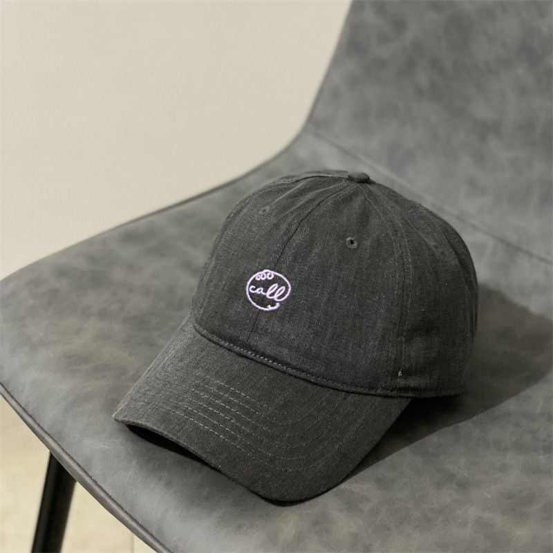 Small Letter Embroidered Softtop Baseball Cap