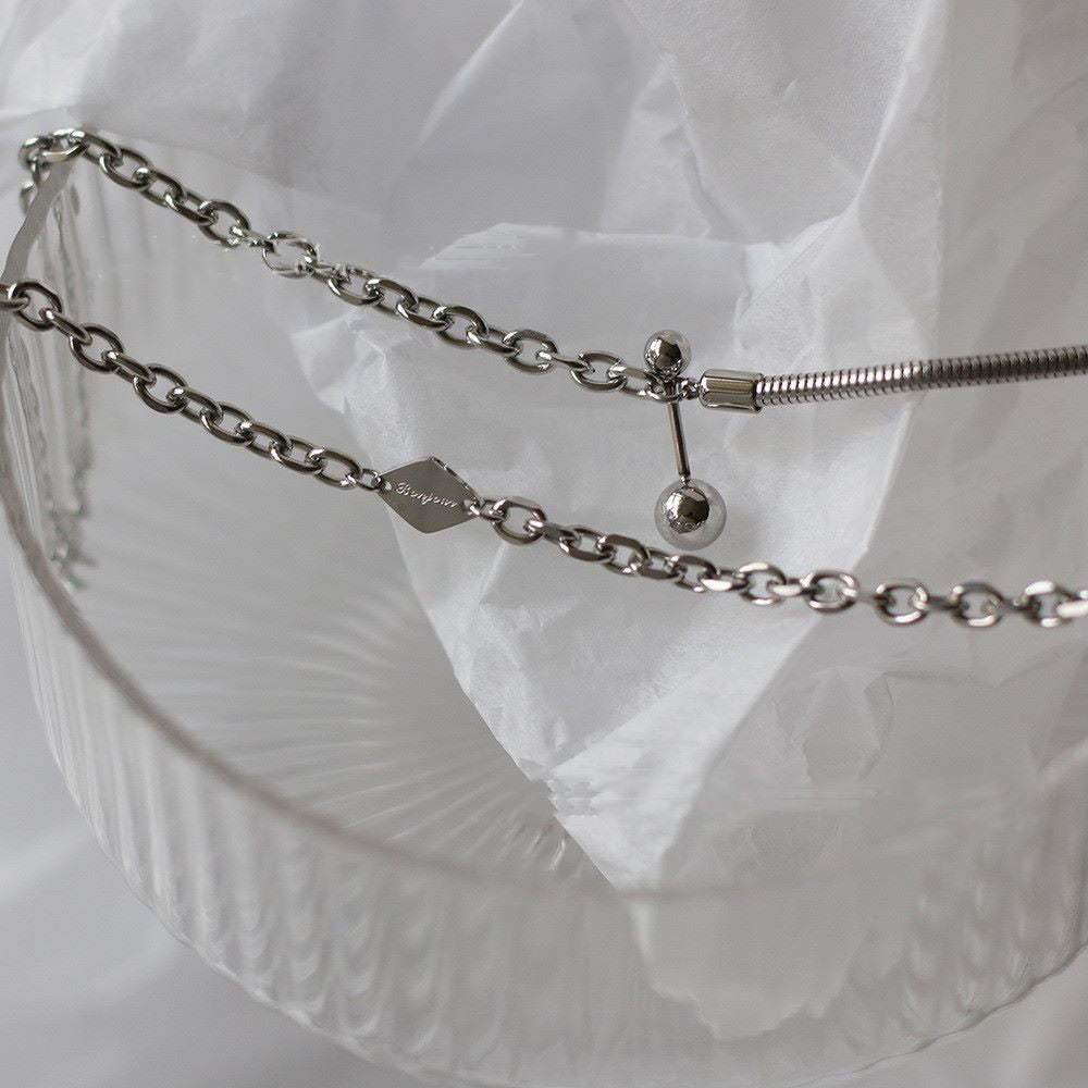 Ziibras™ Match Ball Retro Titanium Steel Necklace