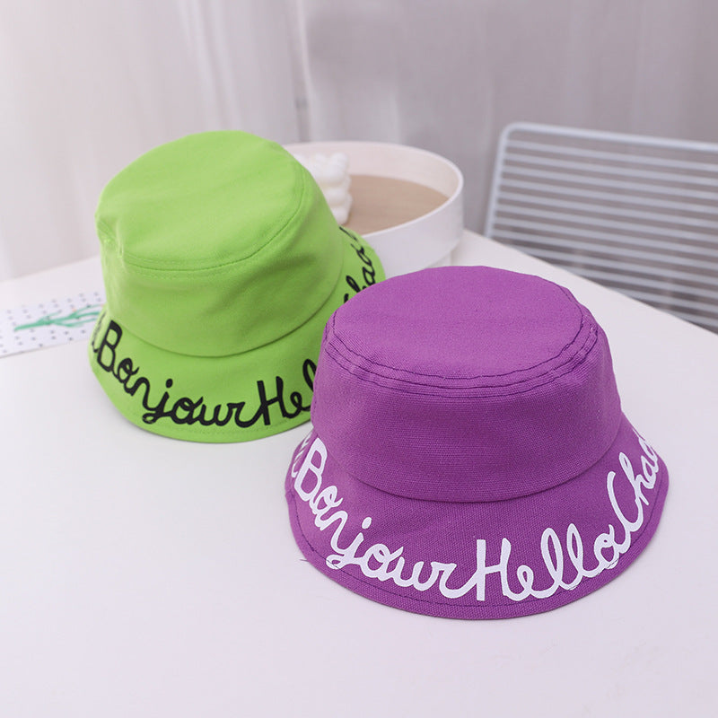 Solid Color Embroidered Letter Visor Hat Versatile Travel Hat