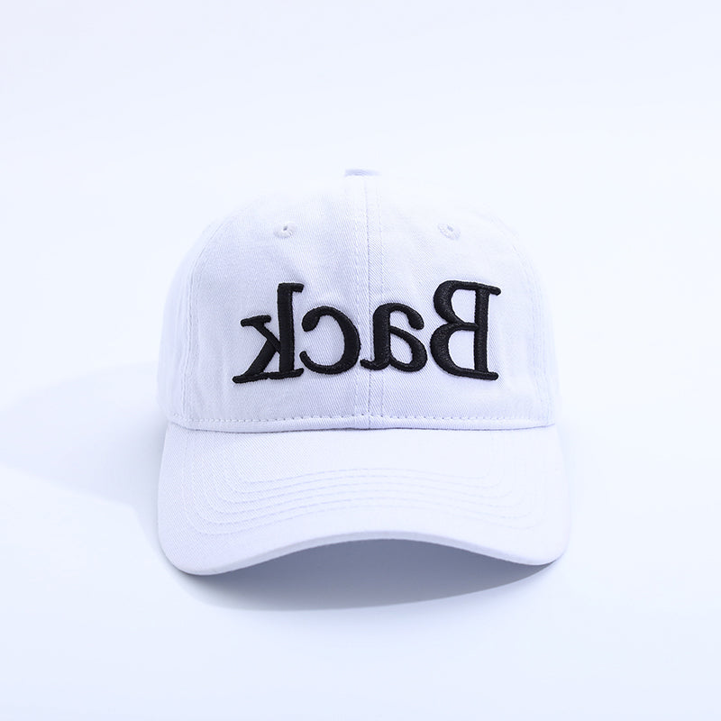 Versatile Casual Embroidered Reverse Lettering Baseball Cap