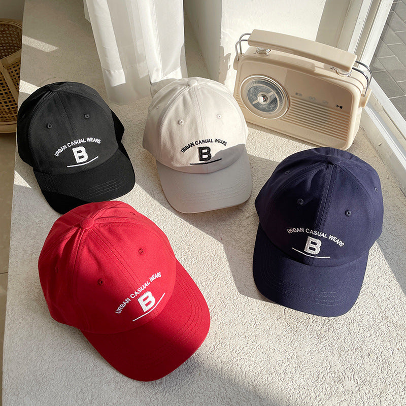 B Letter Embroidered Simple Children's Baseball Cap