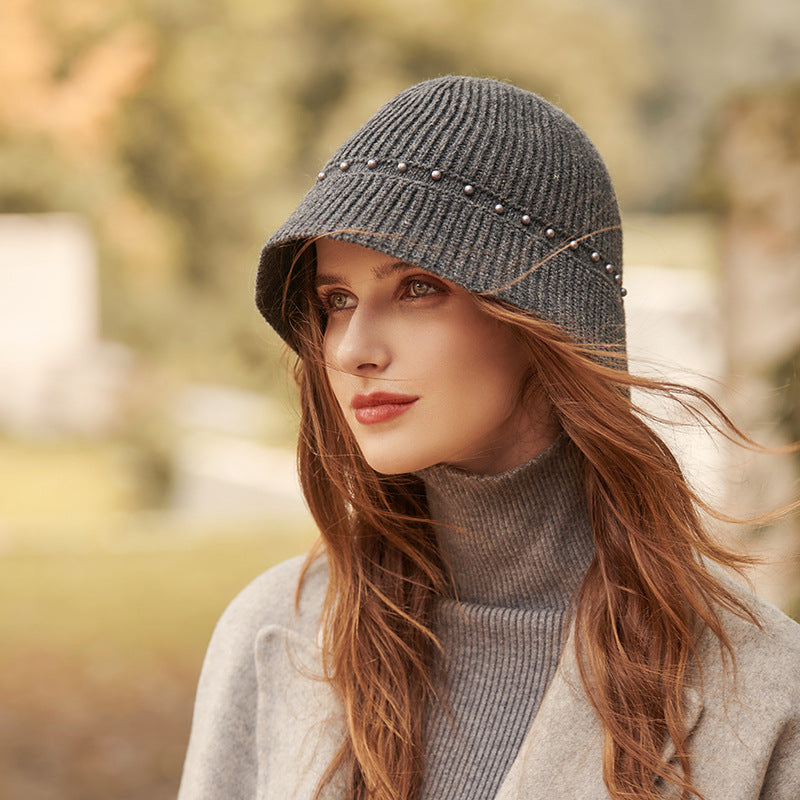 Simple And Casual Knitted Woolen Pot Hat