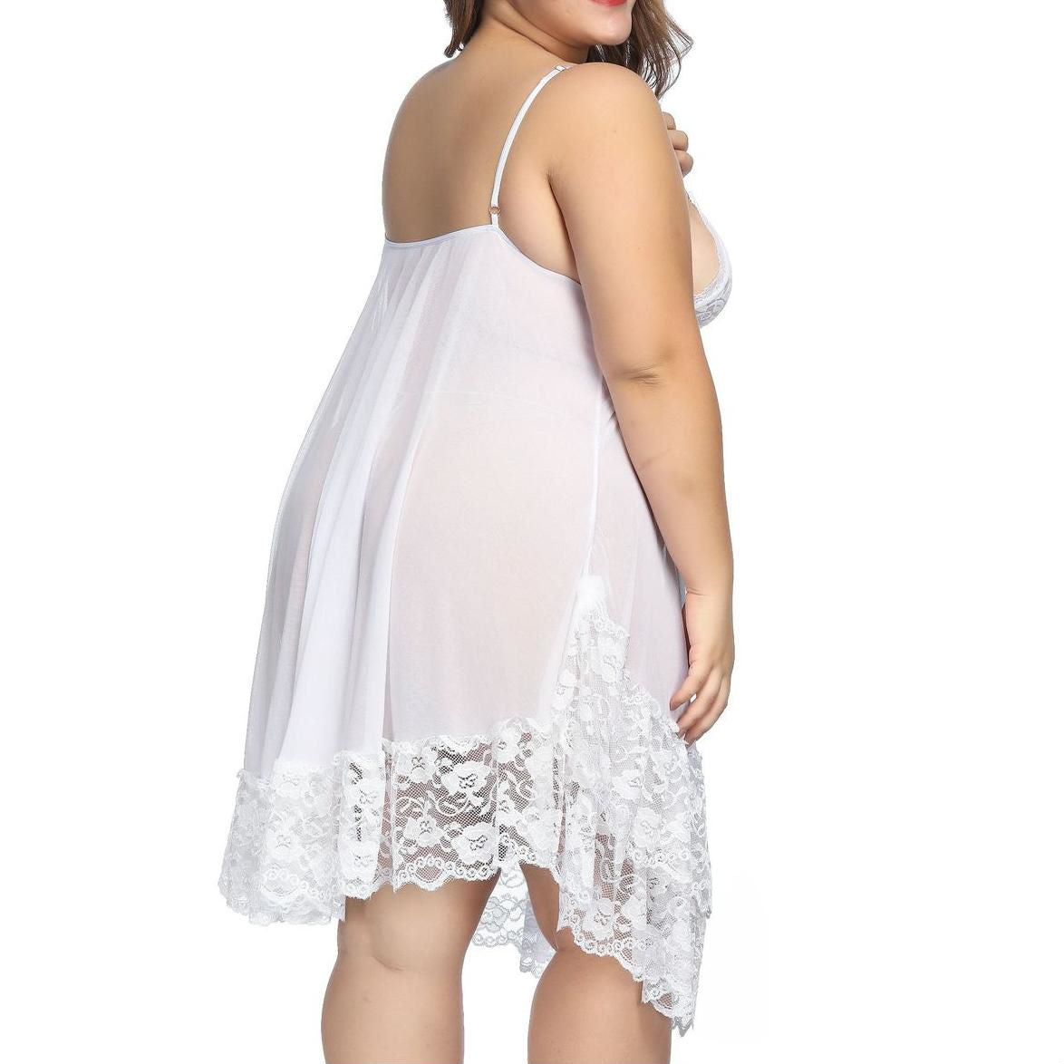Sexy breathable lace pajama dress