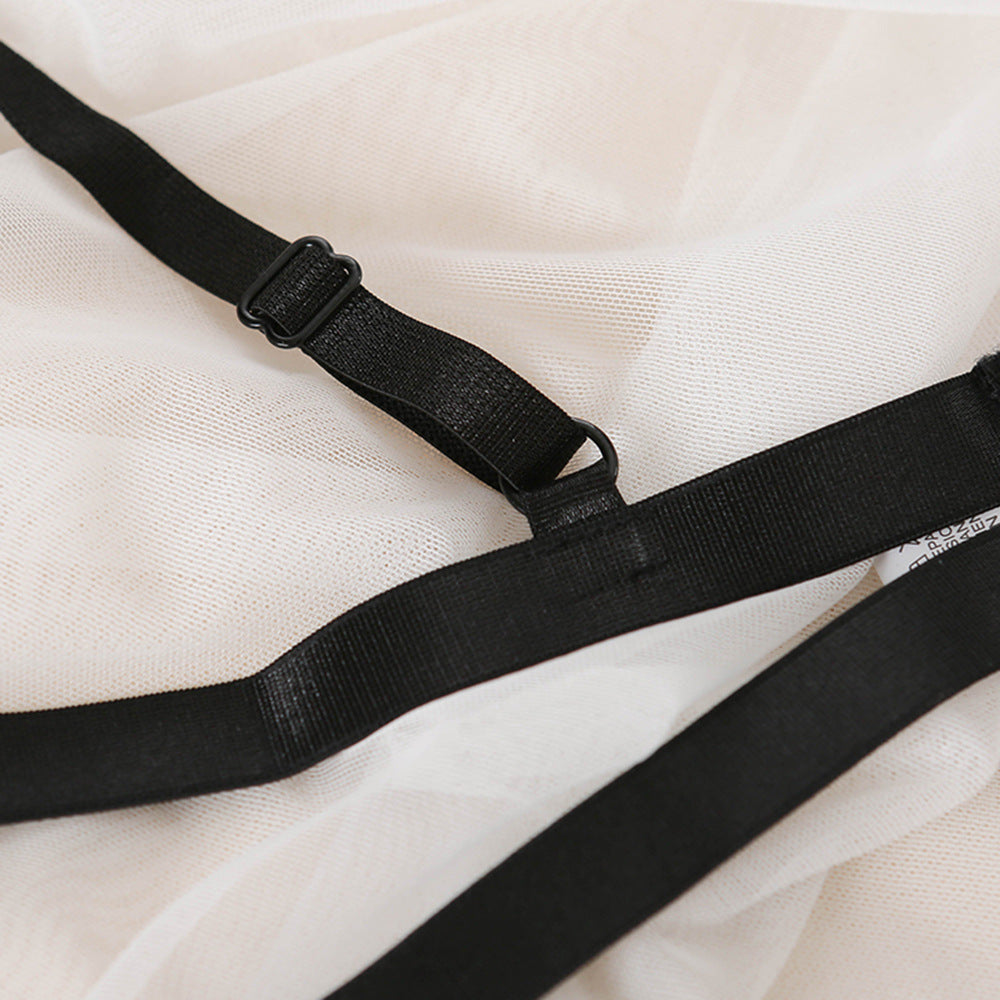 Sexy Lips Embroidered Lace Lingerie Set