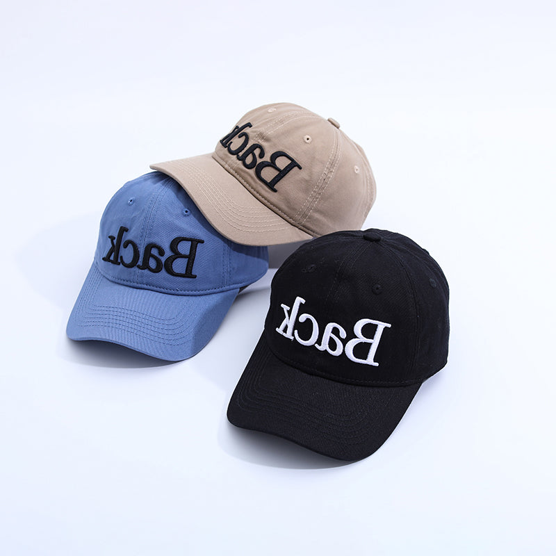 Versatile Casual Embroidered Reverse Lettering Baseball Cap