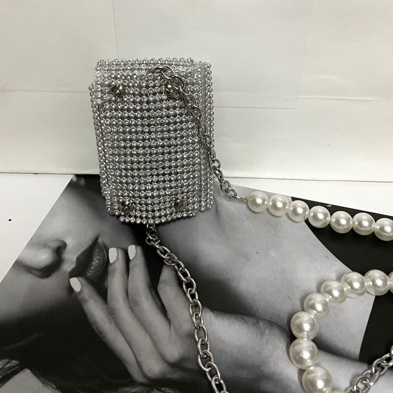 Adjustable Mini Bag Pearl Belt For Dresses