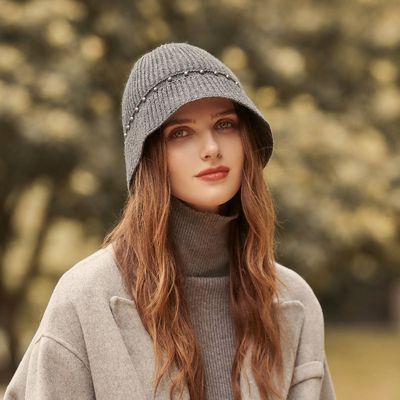 Simple And Casual Knitted Woolen Pot Hat