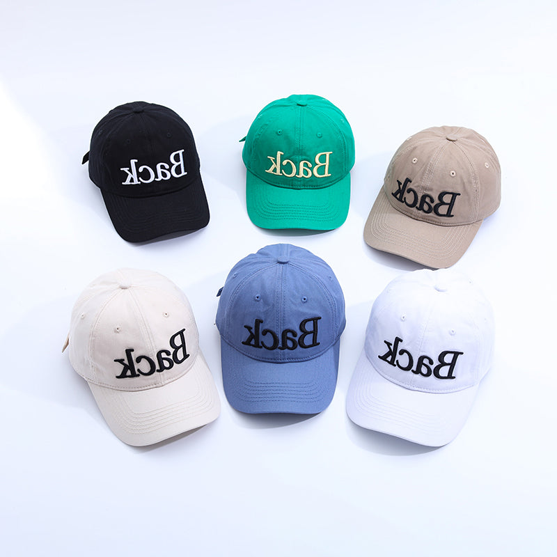 Versatile Casual Embroidered Reverse Lettering Baseball Cap