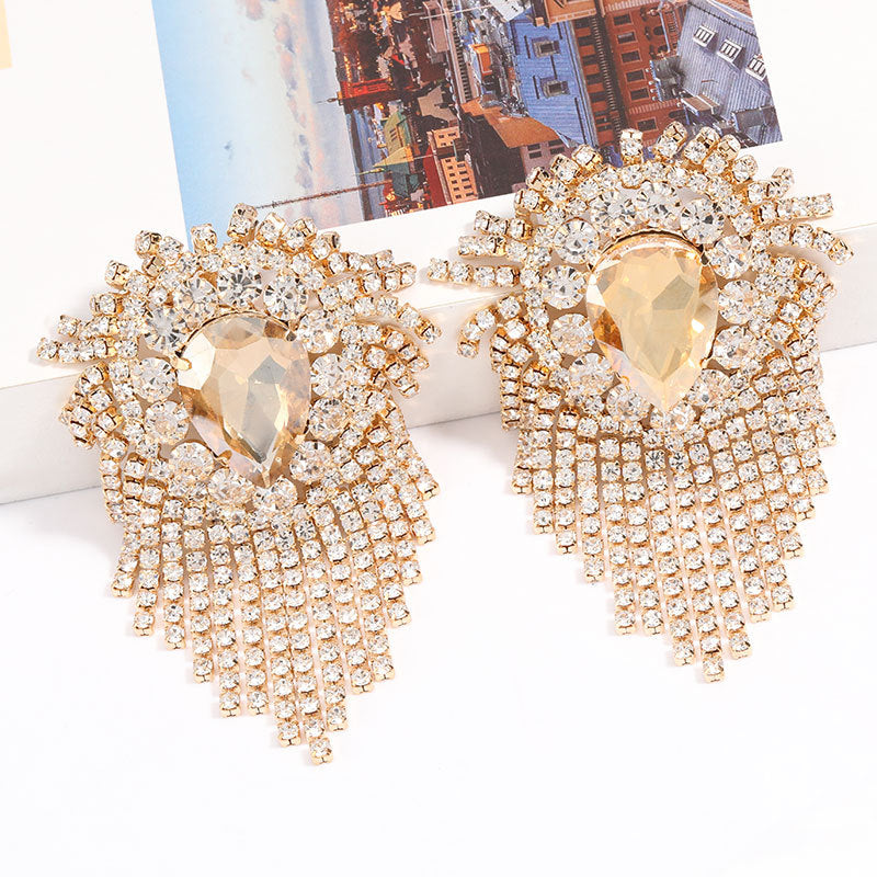 Alloy Drop Fringe Earrings