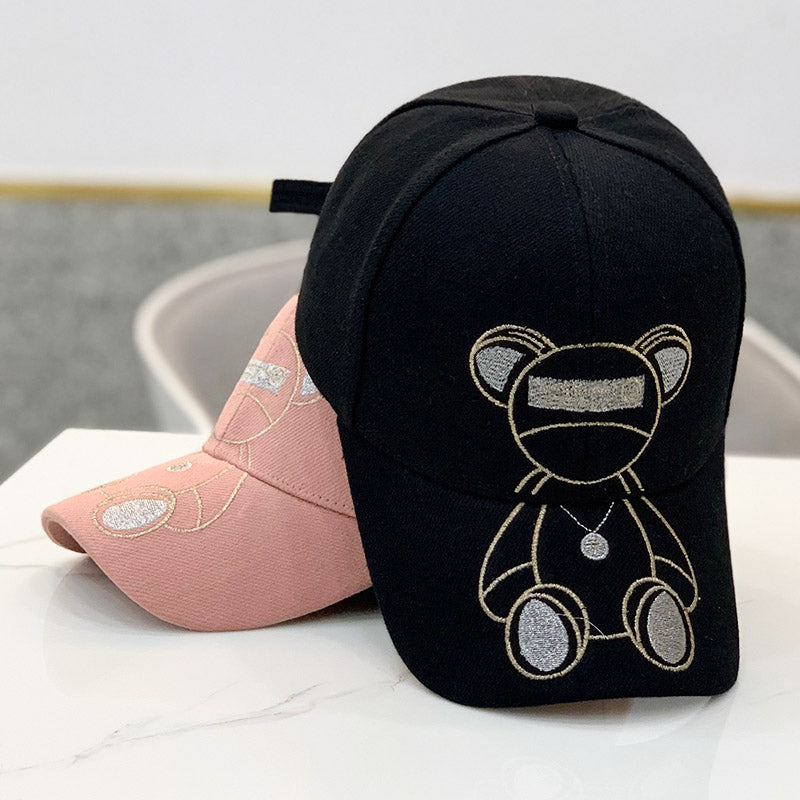 Cute Teddy Bear Embroidery Baseball Cap