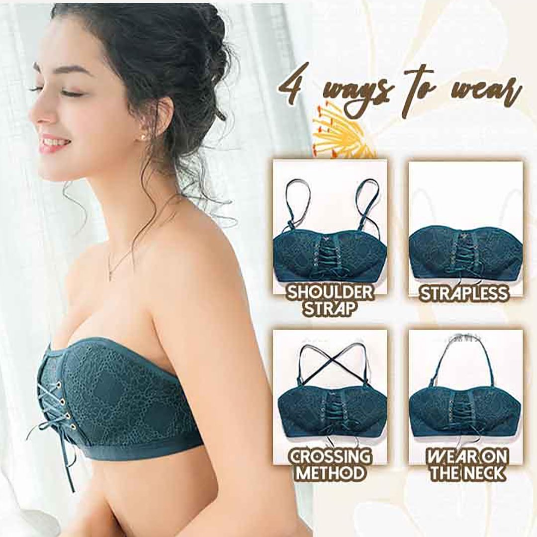 Lace Strapless Wire Free Bra 32A to 38B
