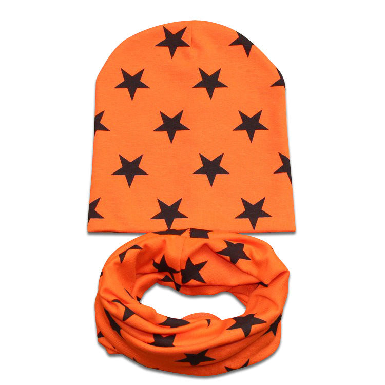 Small Five-pointed Star Double Layer Baby Hats Set