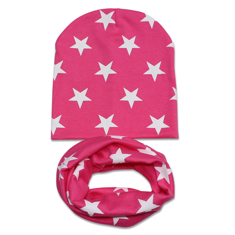 Small Five-pointed Star Double Layer Baby Hats Set