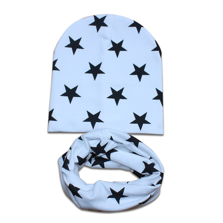 Small Five-pointed Star Double Layer Baby Hats Set