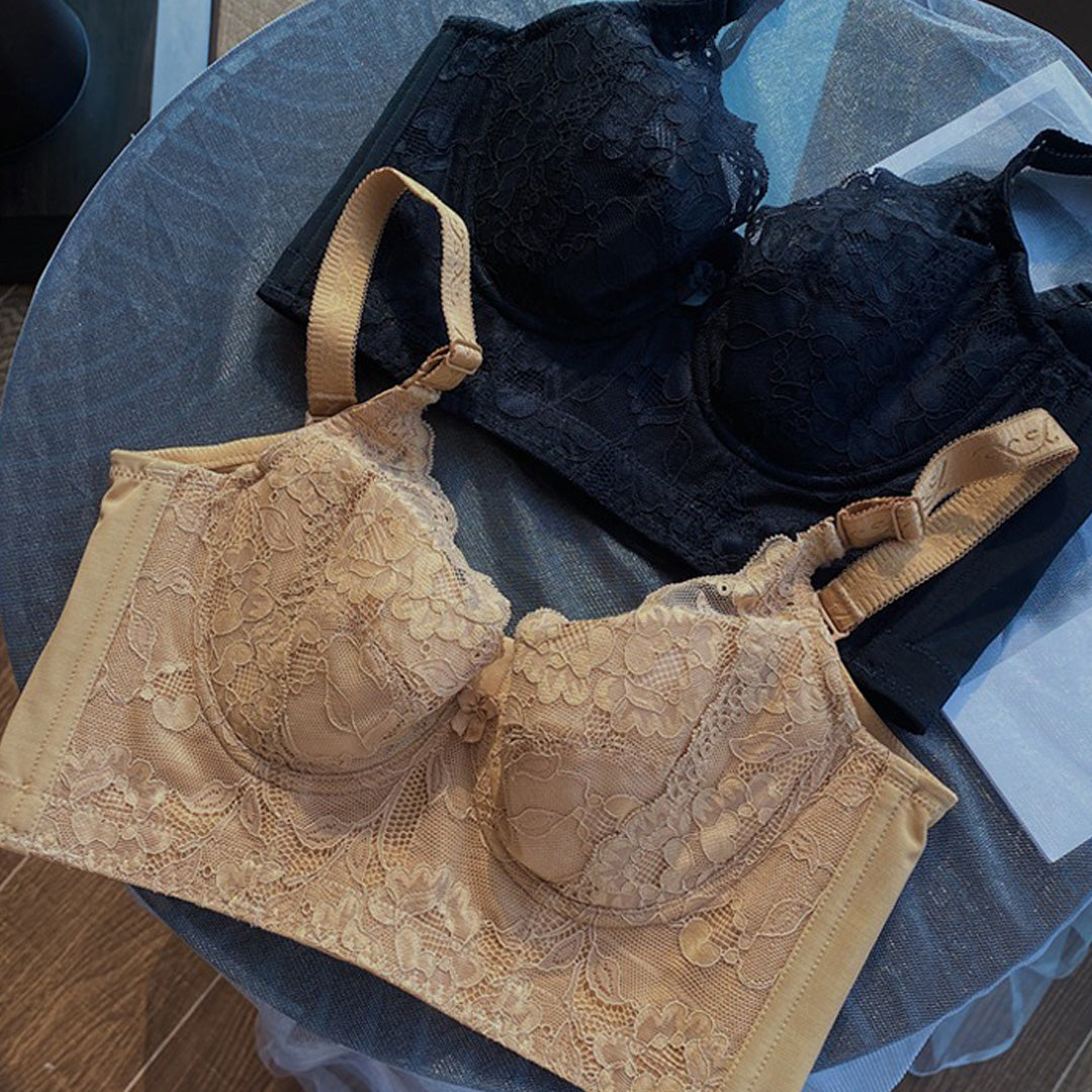 Ziibras™ Lace Embroidery Push-up Thin-pad Bra